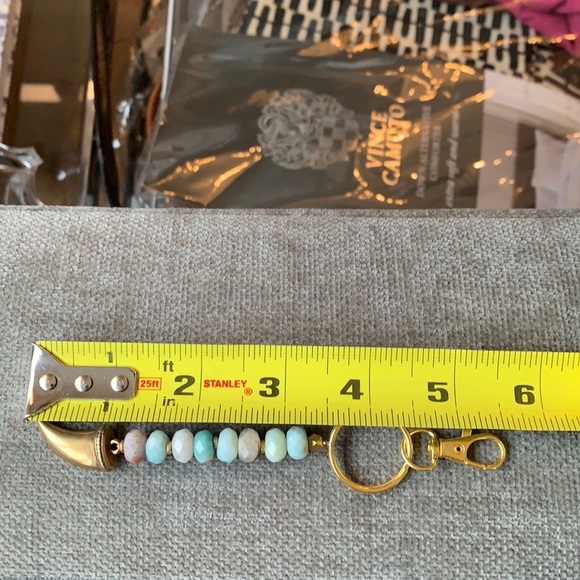 💕HP💕Amazonite beaded tusk handmade keychain - Picture 11 of 11